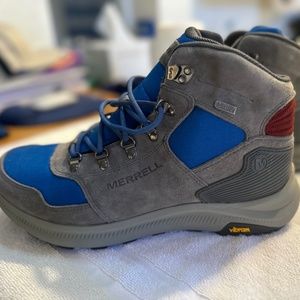 Merrell Mens Hiking Boots Ontario 85 Mid Imperial Blue (SIZE 11.5)